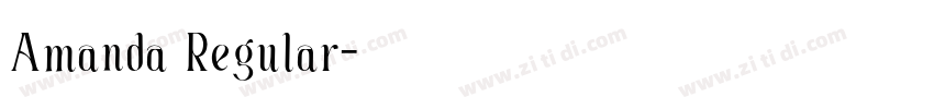 Amanda Regular字体转换 Amanda Regular字体转换